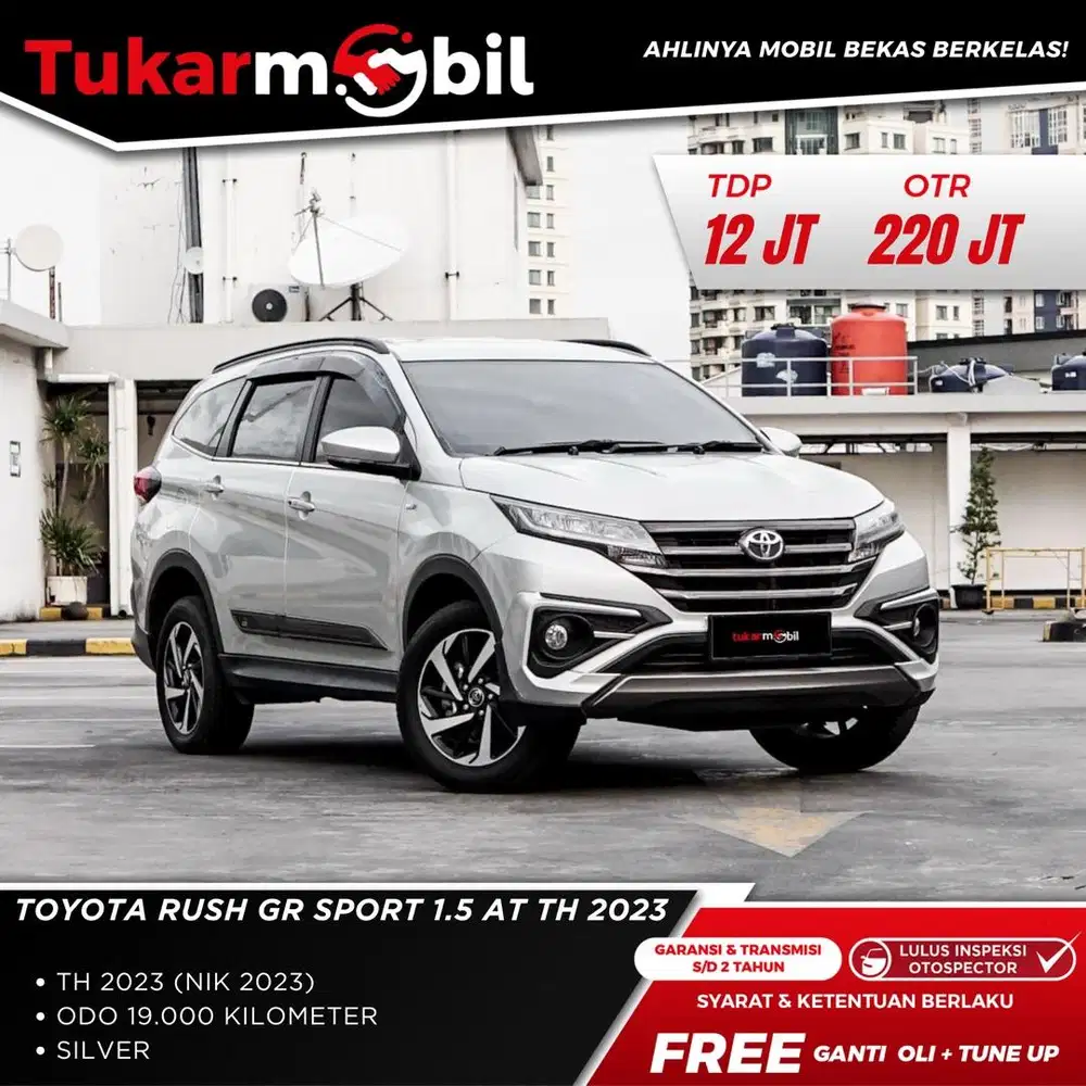 [BERGARANSI] TOYOTA RUSH GR SPORT 1.5 MATIC TAHUN 2023  PAJAK PANJANG