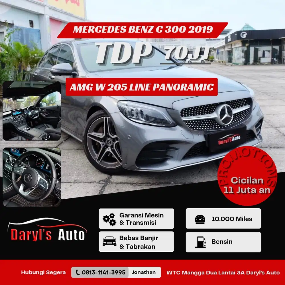 MercedesBenz C300 AMG Line 2019 Panoramic Sunroof