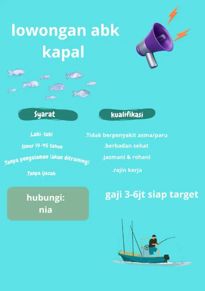 Loker ABK kapal (Karanganyar) Nia