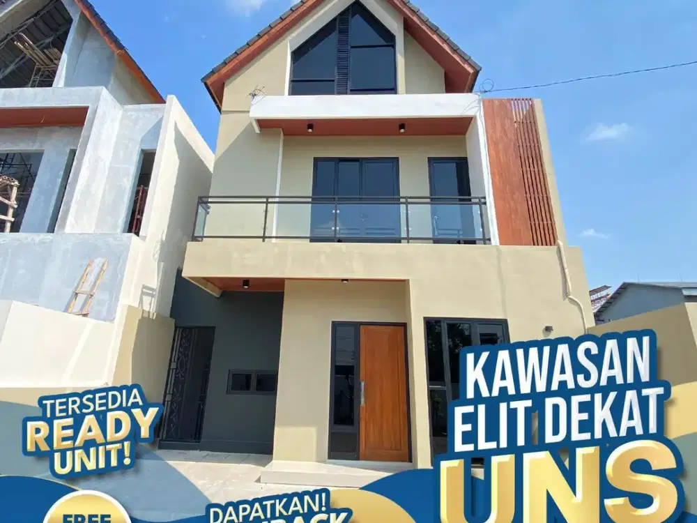 Promo Bulan Juni! Rumah Dua Lantai Bebas Biaya Sampai SHM, Dekat UNS