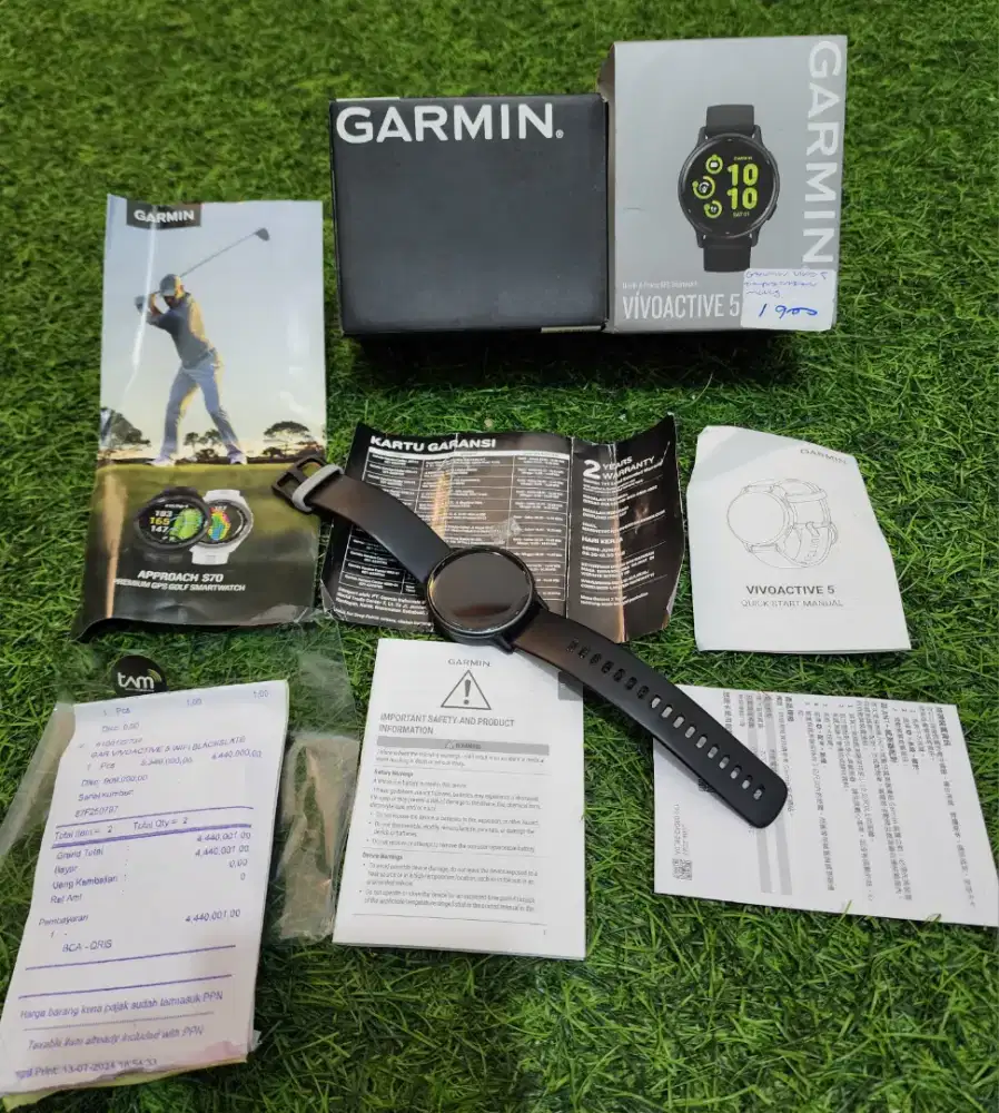 Garmin Vivoactive 5 , bagus , mulus , lengkap dus , tanpa casan