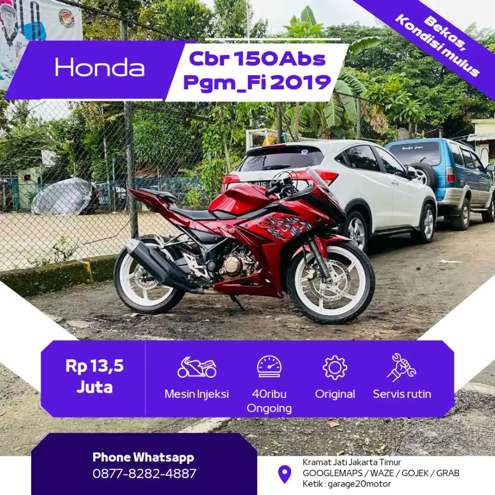 Honda Cbr 150cc Abs Fi Pgm
Tahun 2019