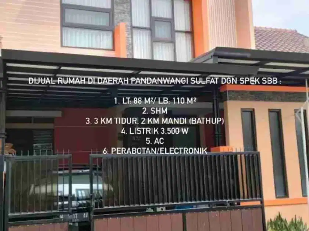 Rumah Pandanwangi Sulfat Blimbing Malang