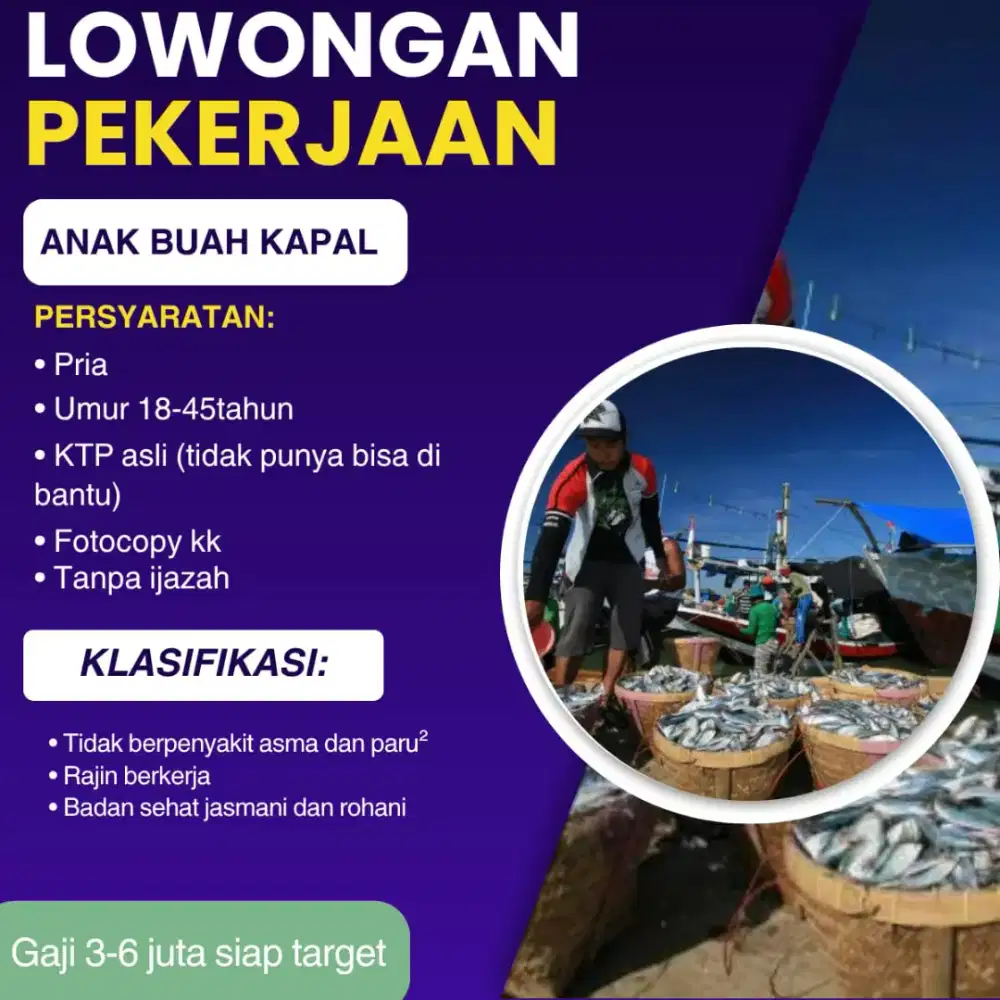 Loker ABK kapal (Rembang) Nia