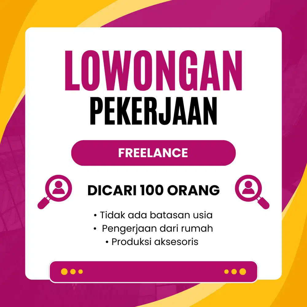 Lowongan freelance produksi handmade