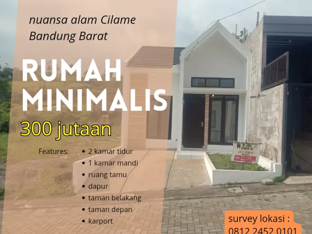 Rumah Murah Tanpa BI Checking di Cilame Bandung Barat – Bebas banjir