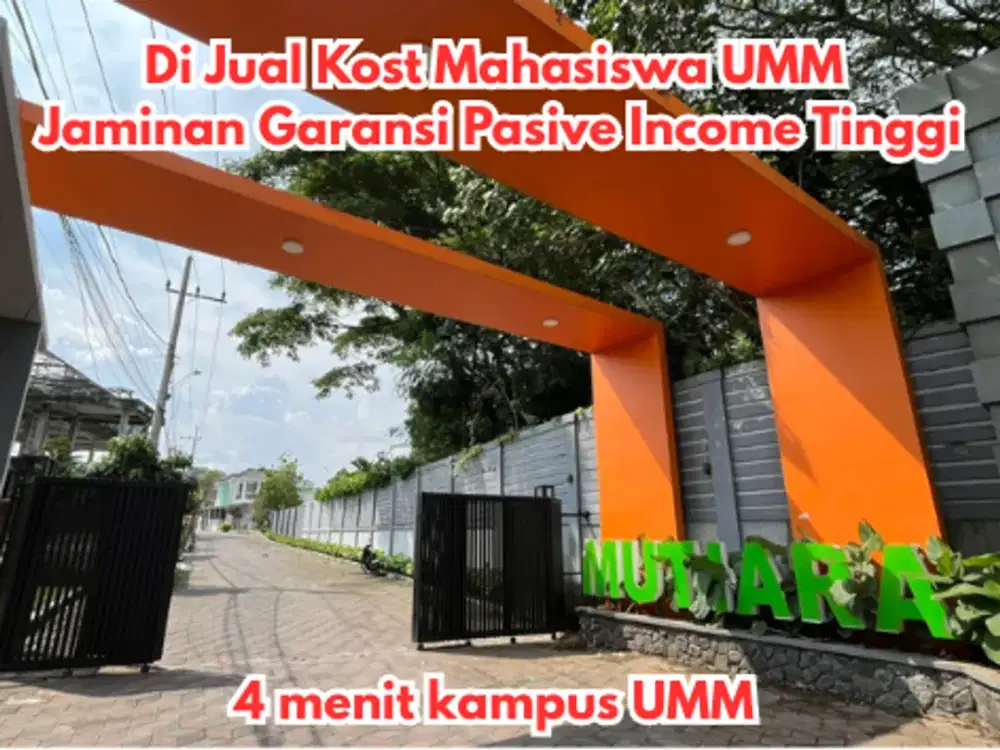 di jual kost belakang kampus UMM peluang pasive income tinggi