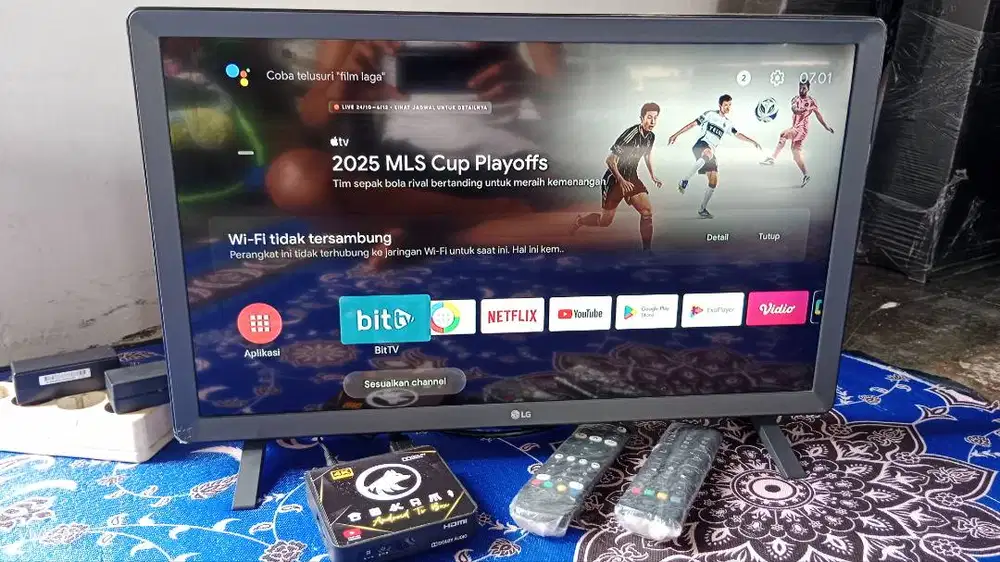 Tv led 24in + android voice remot