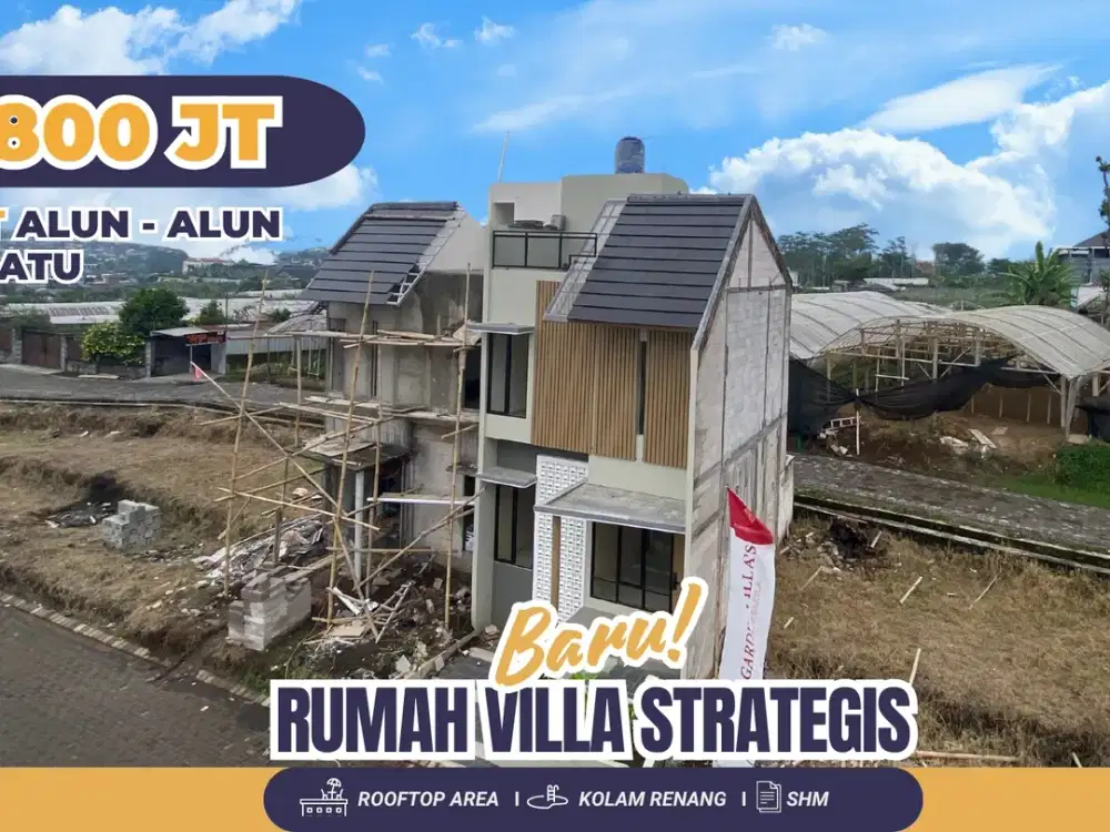 Jual Villa Full Furnish Dekat Alun-Alun Batu, Langsung Cuan dari Sewa