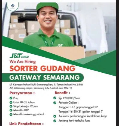 LOWONGAN SORTER GUDANG JNT CARGO