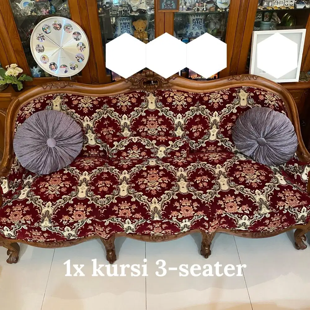 Kursi Sofa Jati Fullset Kondisi Prima