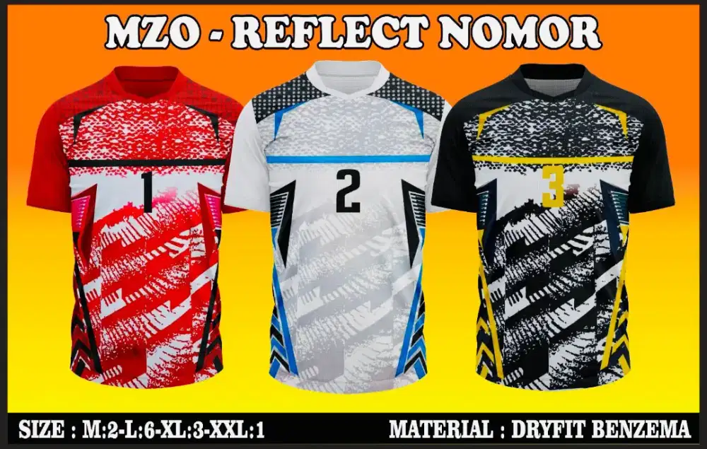 KAOS ATASAN VOLI PRINTING 
1 SET ISI 12 PCS