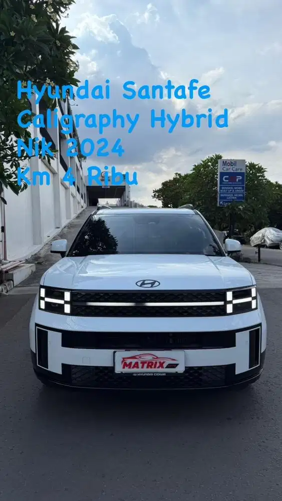 Hyundai Santafe Caligraphy Hybrid Nik 2024 White on black siap Pakai