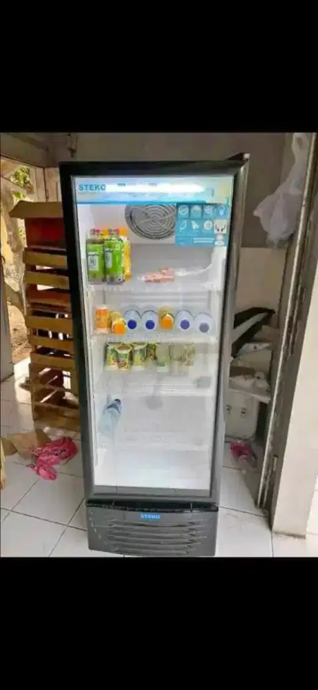 Jual bu showcase kulkas pendingin minuman ukuran 4 rak tanggung
