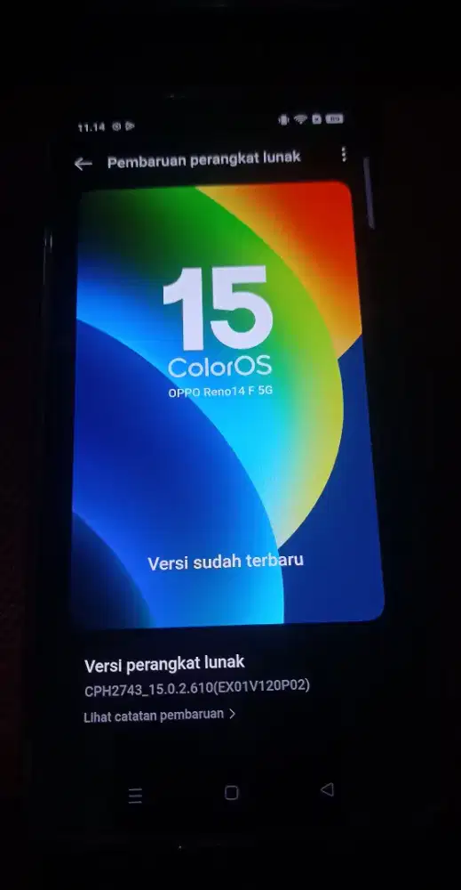 Jual BU Oppo Reno 14f  5G like new