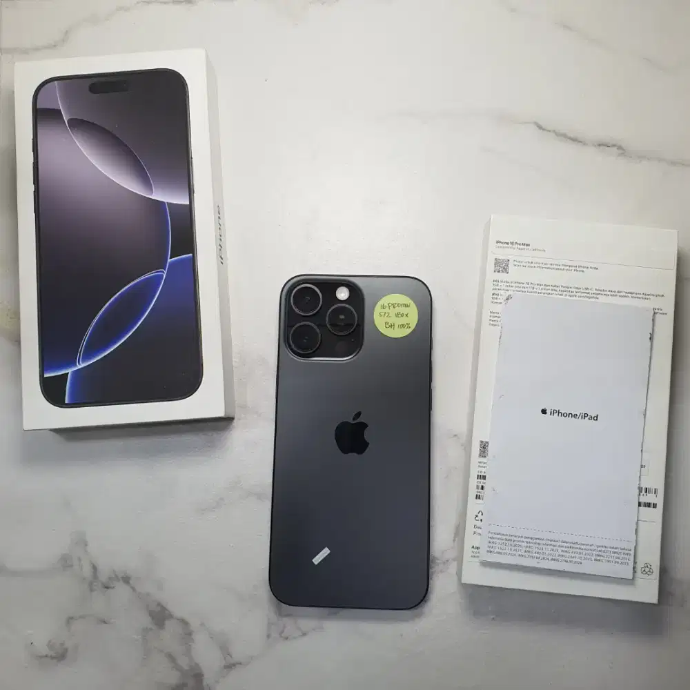 iPhone 16 Pro Max 512 Black Titanium garansi IBOX