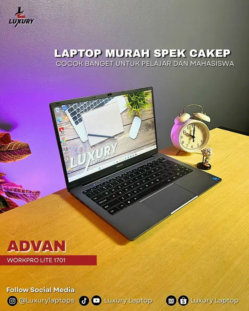 LAPTOP ADVAN WORKPRO LITE 1701 SLIM CORE I3 RAM SSD JUAL MURAH BU
