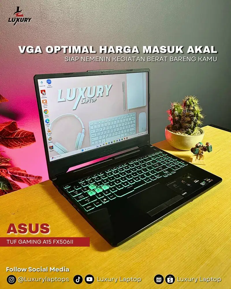 LAPTOP ASUS TUF GAMING A15 FX506II RYZEN 5 NVIDIA GTX 1650TI MURAH BU