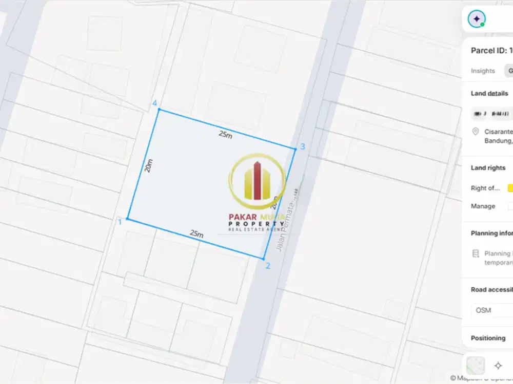 TANAH MURAH 500 m SHM DI CISARANTEN ARCAMANIK BANDUNG