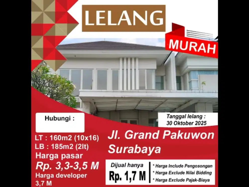 Dijual RUMAH MINIMALIS DI GRAND PAKUWON, Surabaya