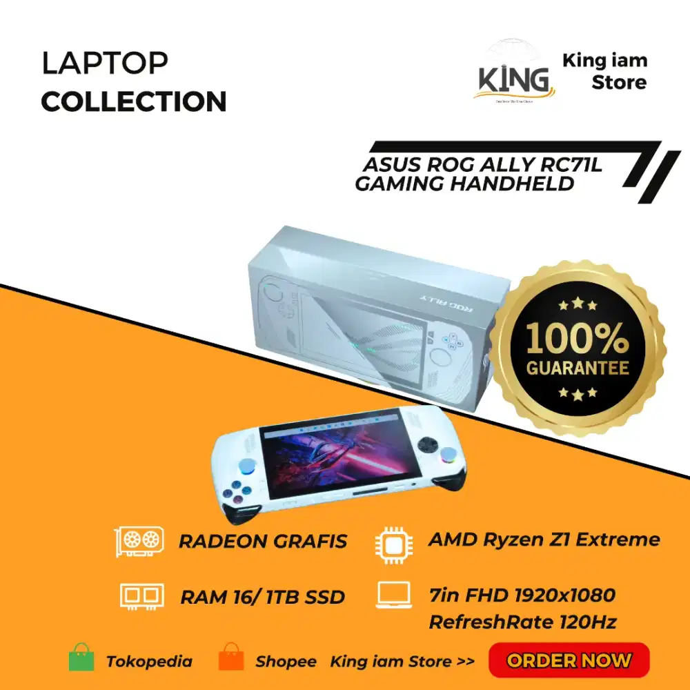ASUS ROG Ally RC71L Ryzen Z1 Extreme 16GB 1TB 7 Inch FHD 120H