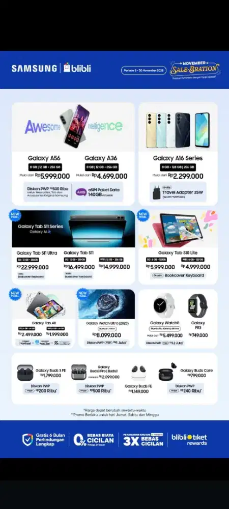 Samsung A56 5G cicilan homecredit 0% free 2x