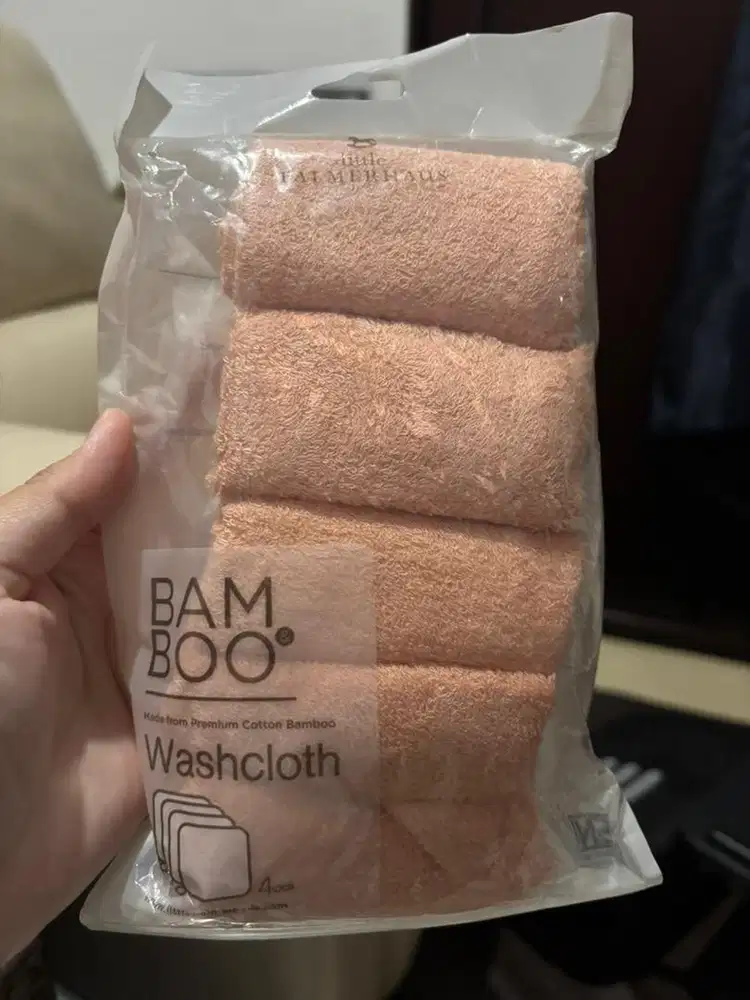 Little palmer wash cloth bamboo 4 pcs baby handkerchiefs selampe