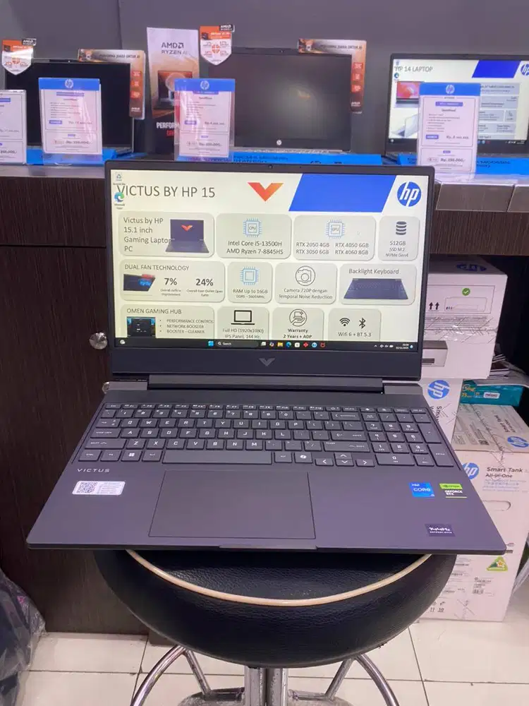 HP VICTUS 15-FA2716TX I5 13420H 16GB 512GB SSD RTX3050 6GB WIN11+OHS 1