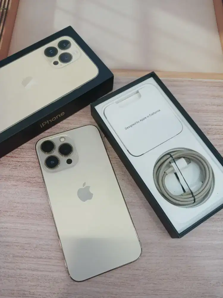 iPhone 13 Pro 128GB Gold Eks iBox BH 89% lengkap
