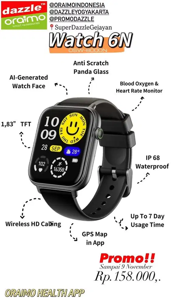 Smartwatch Oraimo Watch 6N OSW-8000N