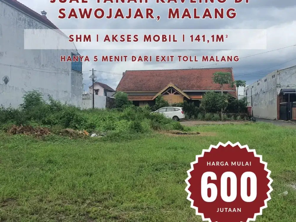 Investasi Aman! Tanah Kavling Sawojajar Legalitas SHM, Siap Bangun Hunian Impian!