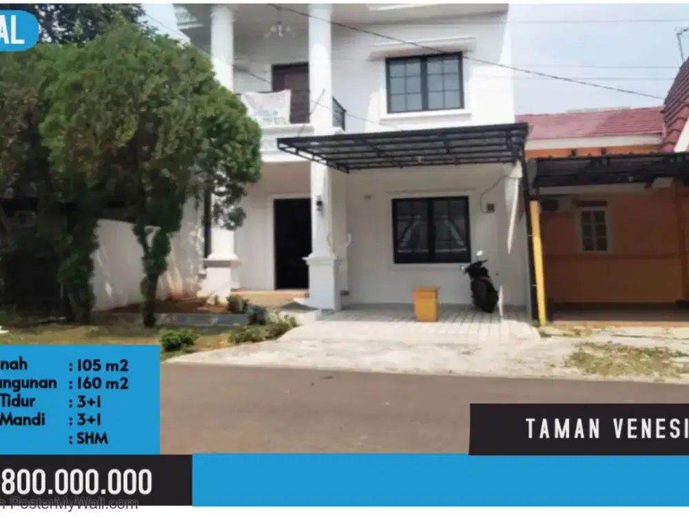 Rumah baru 2 Lantai klasik minimalis di Venesia Sentul City