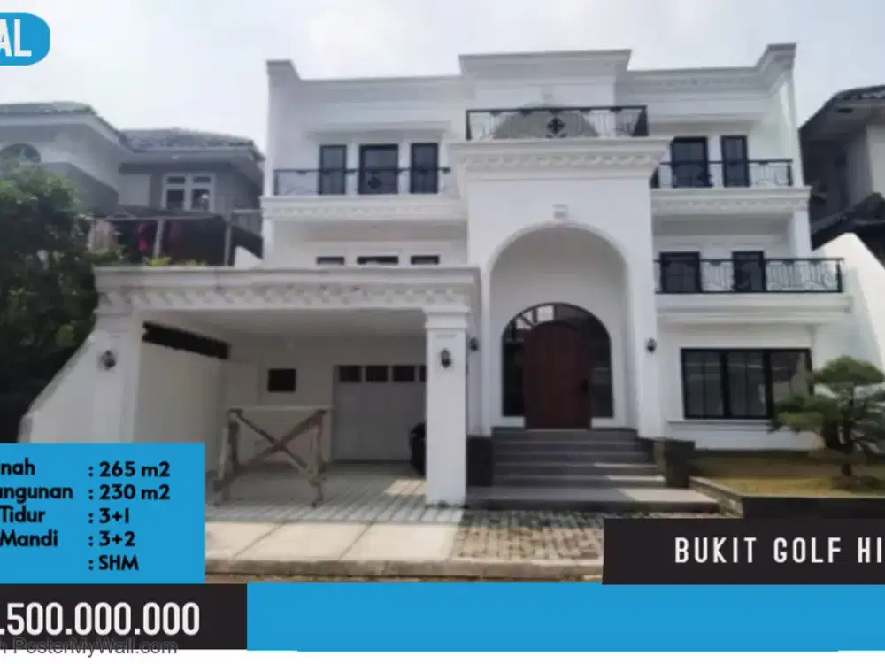 Dijual Rumah Baru 3 Lantai + Kolam Renang Di Sentul City Bogor