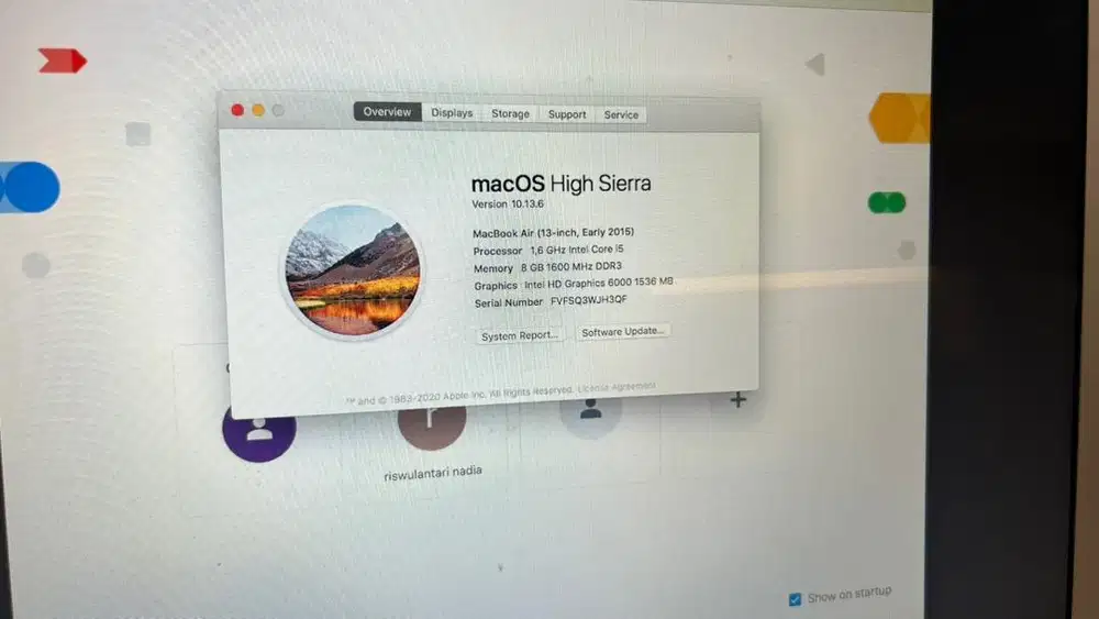 MacBook Air 13 Early 2015 i5 8gb