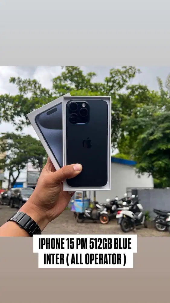 iPhone 15 Pro Max 512GB Blue inter semua kartu