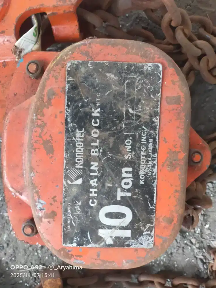 Jual chain blok 10 ton 3 unit murah