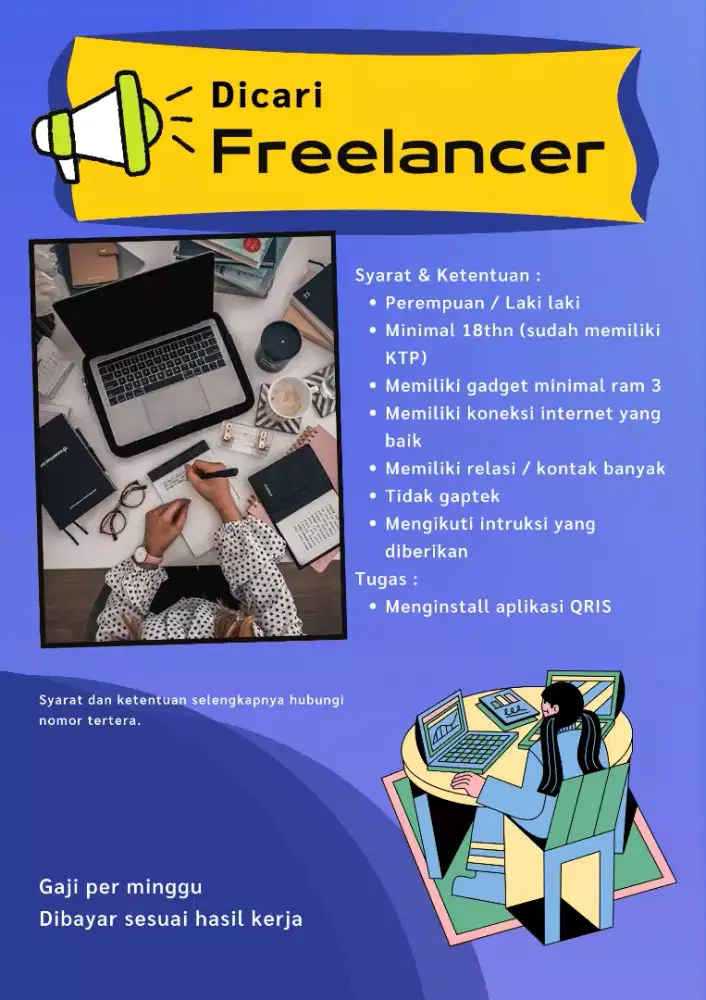 Dibutuhkan freelancer secepatnya