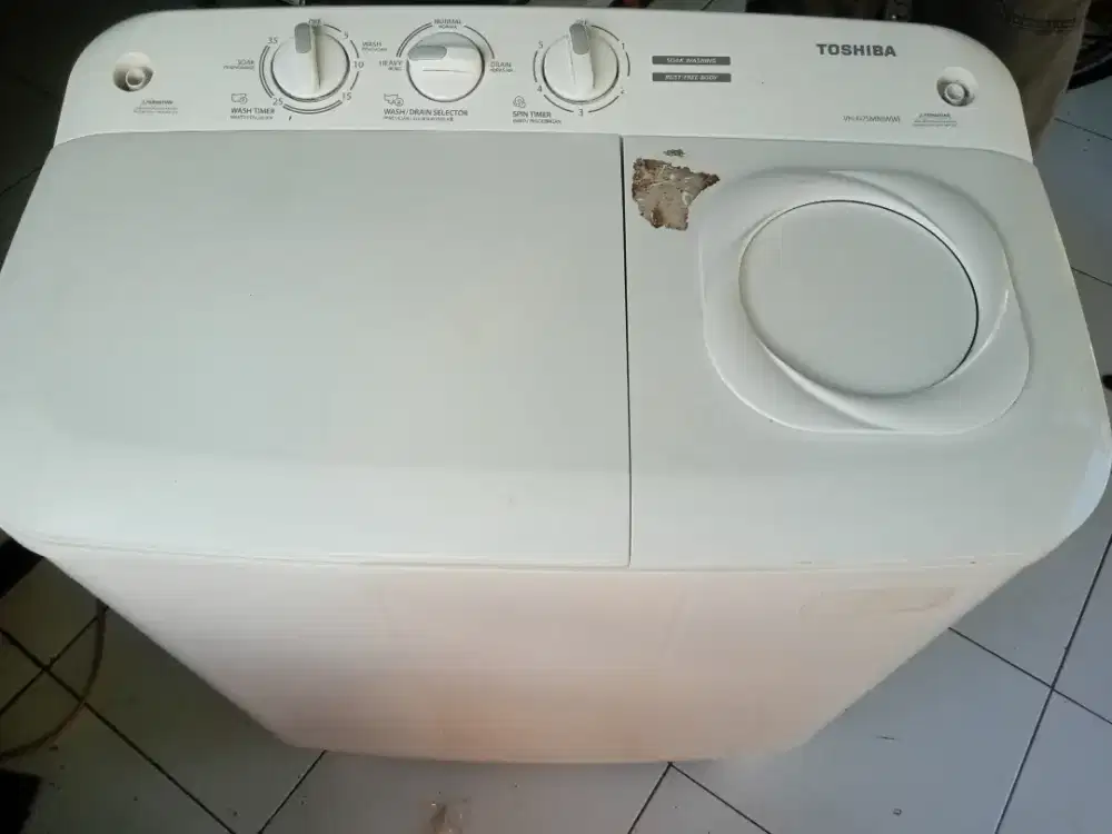 Mesin cuci 2tabung merek Toshiba 8kg