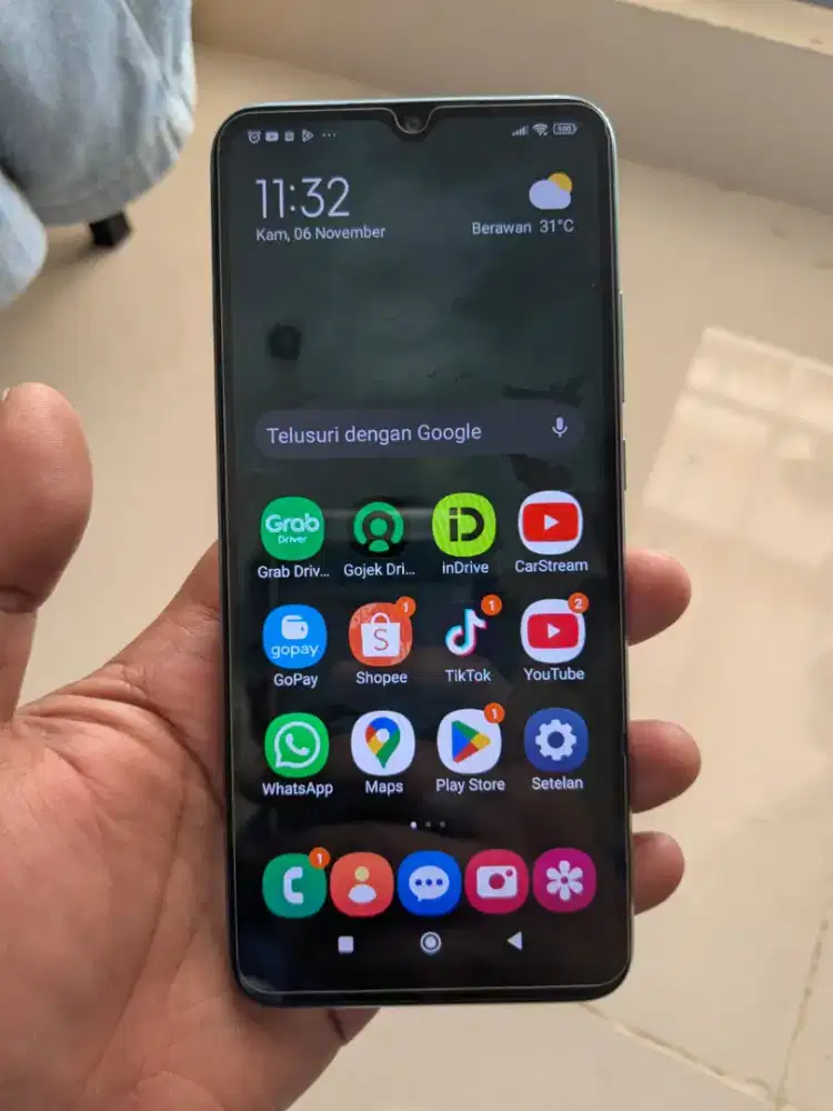 Xiaomi redmi 10c 4/64 hijau mulus no minus