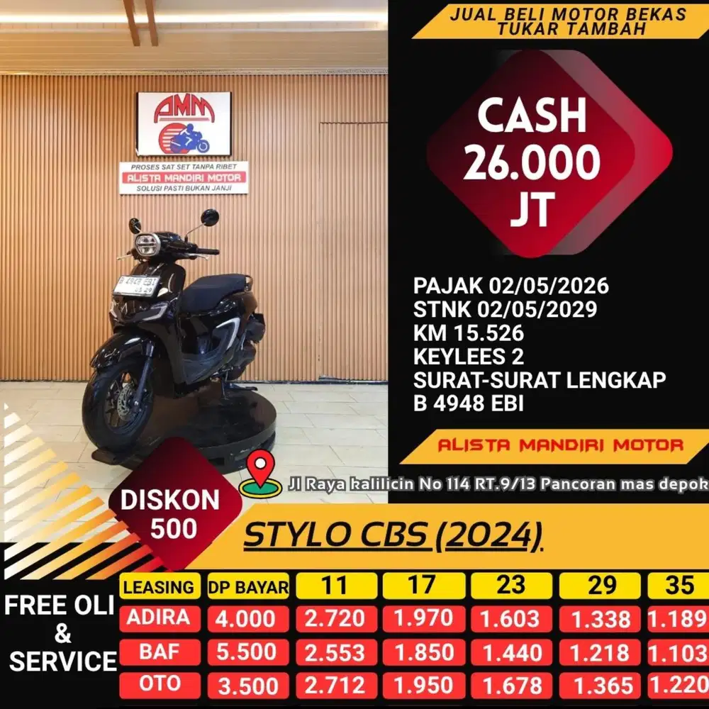 STYLO CBS 2024 PLAT DEPOK CASH & KREDIT VIA SPAYLATER GOPAYLATER
