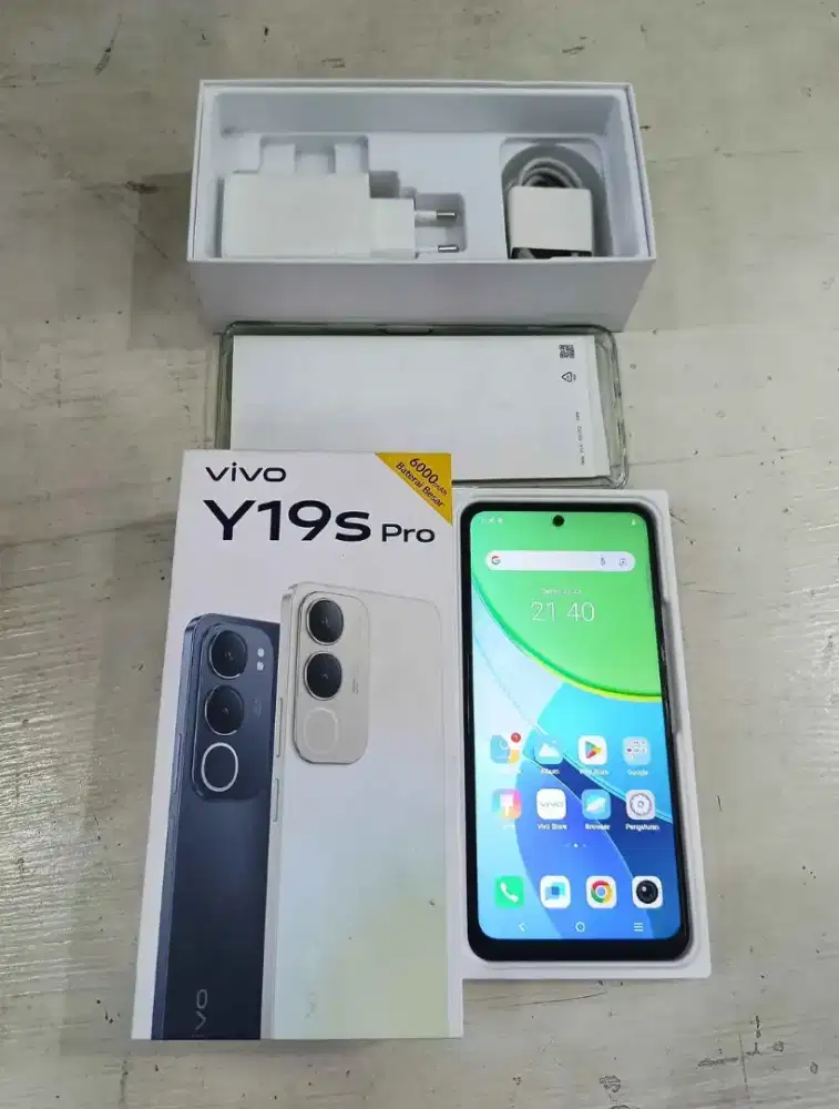 Seken Vivo Y19 Pro (6/128 GB) Fullset. Box, Cas Ori, Unit terawat