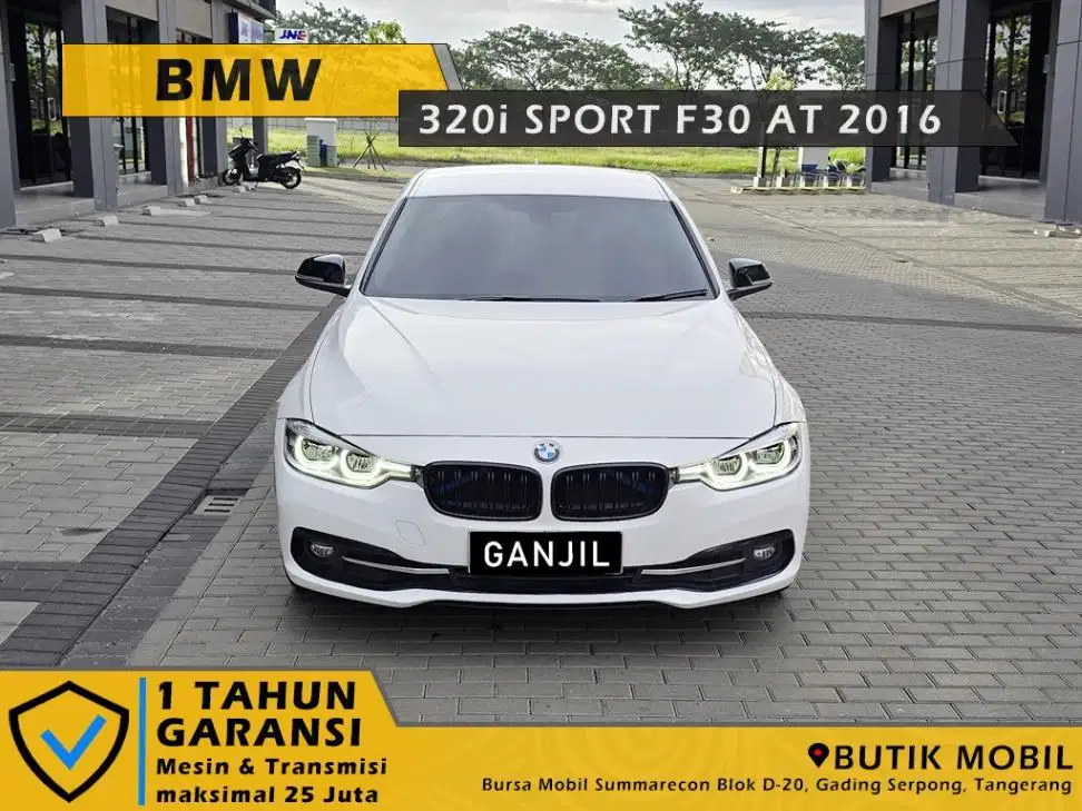 320i Sport F30 2.0 AT 2016 Putih. TDP 26 Juta.