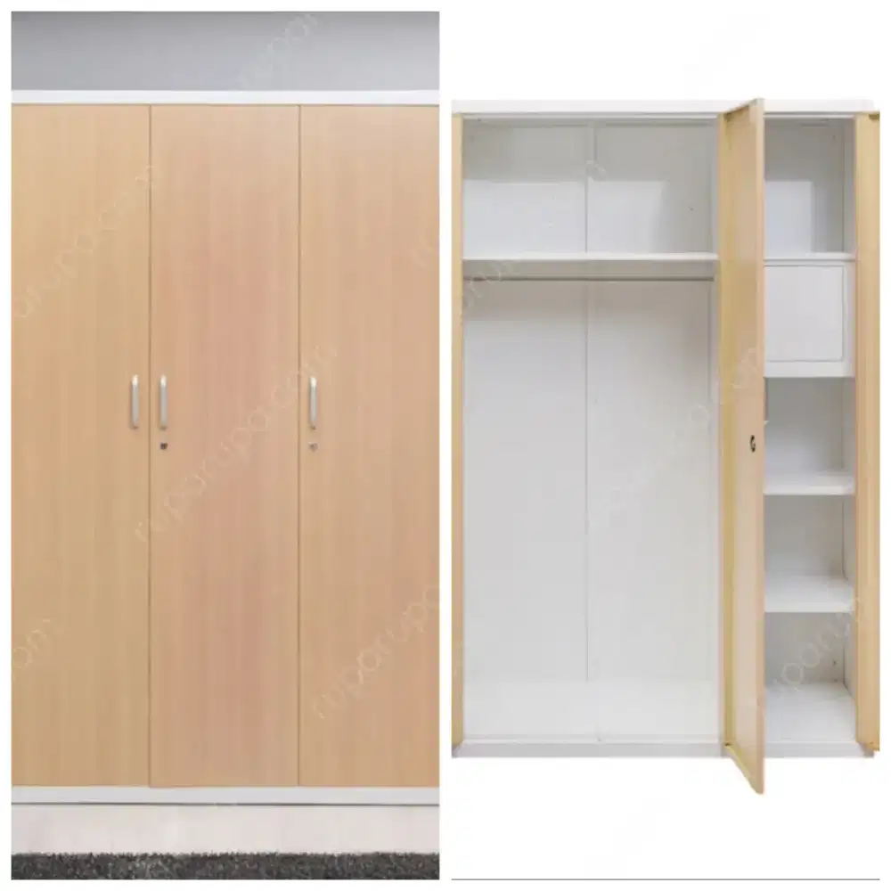 Lemari Pakaian 3 Pintu Besi