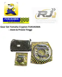 Gear Set Yamaha Crypton FUKUKAWA – Awet & Presisi Tinggi