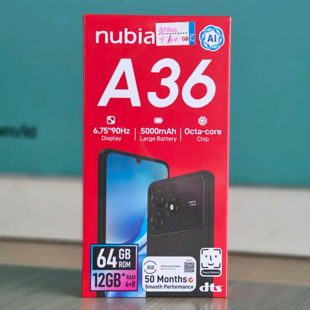 Murah ZTE Nubia A36 Ram 4/64 New