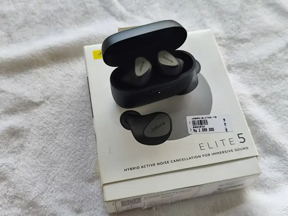 Jabra Elite 5 TWS Stereo Fullset Bluetooth Original Masih Segel ANC