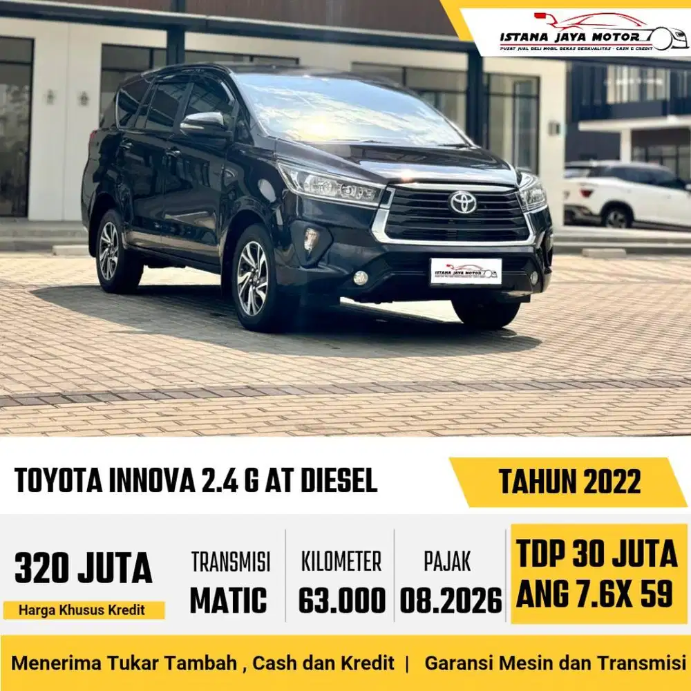 DP 30JT Toyota Kijang Innova 2.4 G Diesel AT 2022 Hitam