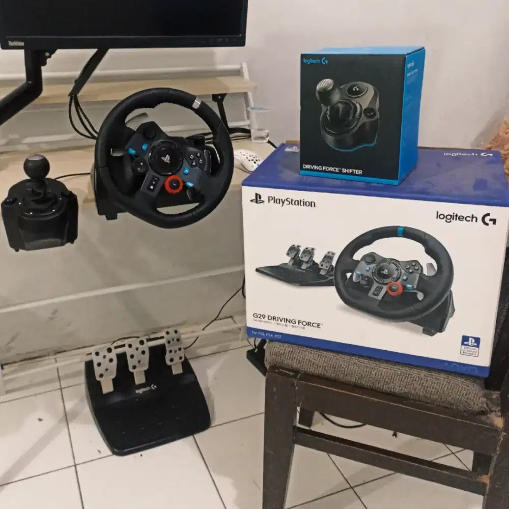 Logitech g29 shifter steering wheel simulator pc ps4 ps5 stir driving