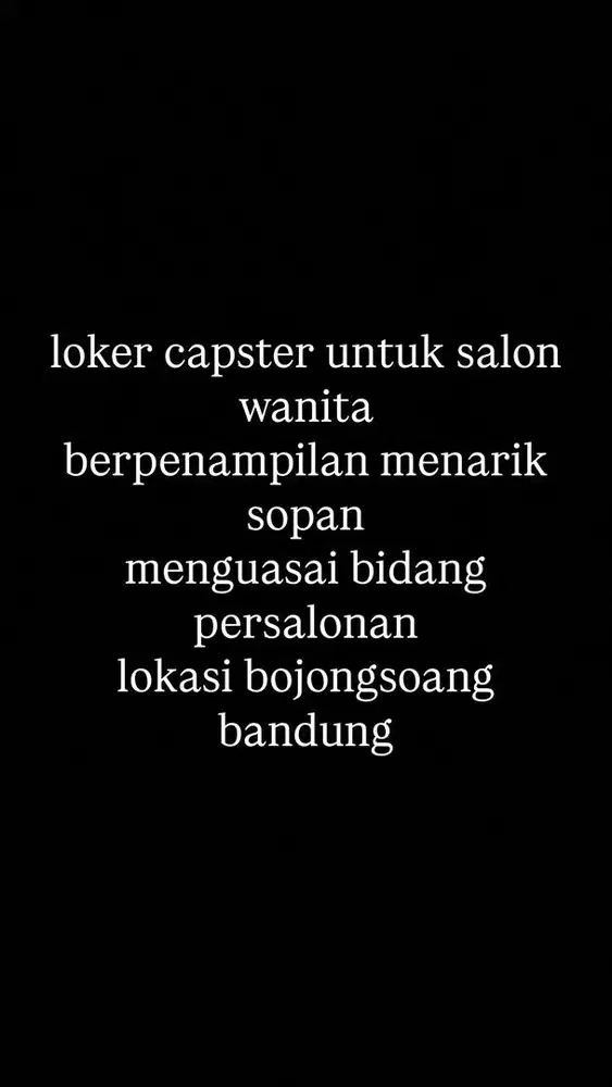 capster salon wanita
