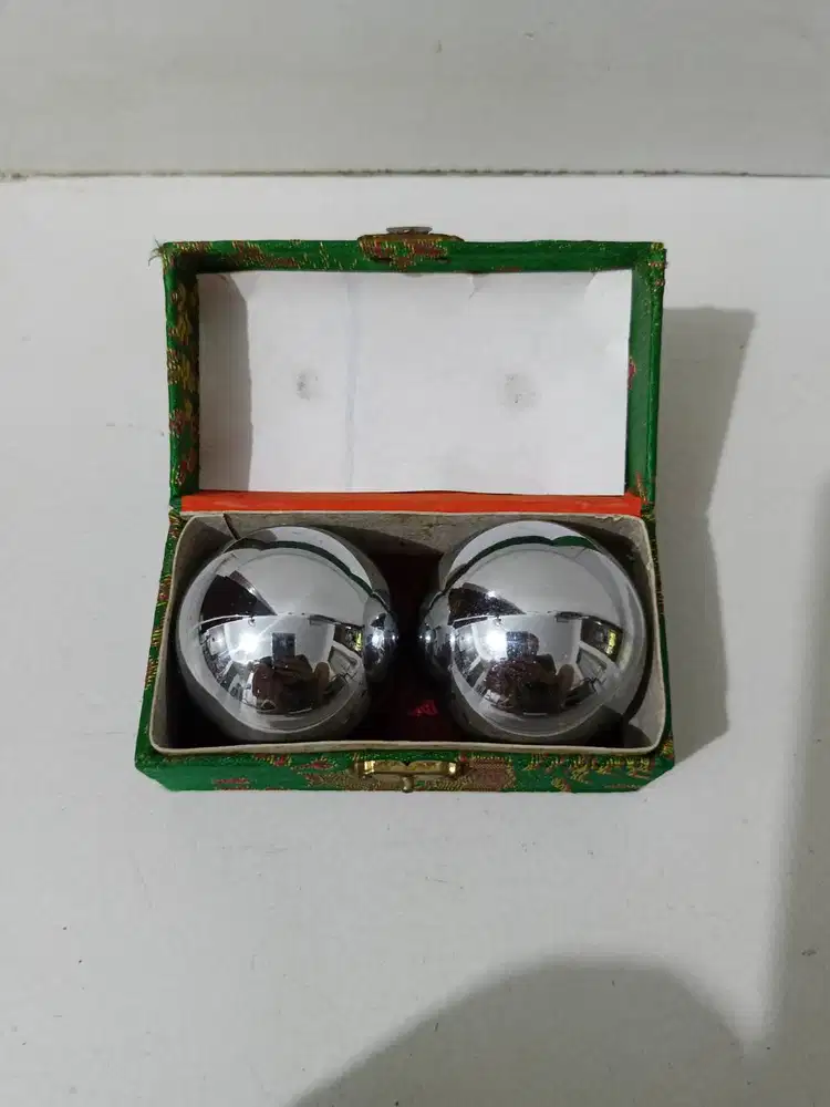 JUAL 2 PCS BOLA TERAPI TANGAN CHINA STANLES STEEL BERBUNYI
